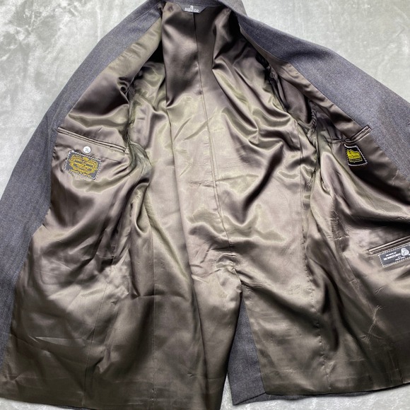 Patrick James Lords of London Gray Herringbone Wool Blazer Mens Sport Coat USA - Picture 11 of 11